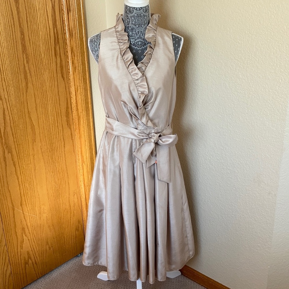 Jessica Howard A-line ruffle neck dress